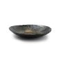 Decorative dish 32,5xH5,5cm glass black/gold Cosmo