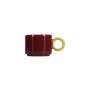 Mug 28cl burgundy pink/mustard yellow Lou