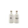 Bouteille huile et vinaigre set 60cl blanc Cucina