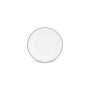 Plat bord 27cm black rim Basic White