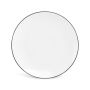 Plat bord 27cm coupe black rim Basic White