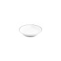 Diep bord 21xH4cm coupe black rim Basic White