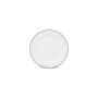 Assiette plate 27cm blue rim Basic White