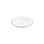 Deep plate 23,5xH4cm black rim Bistro