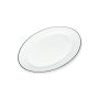 Plat à servir 35x24xH2,5cm black rim Bistro