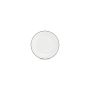 Assiette plate 20cm green rim Basic White