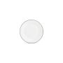 Assiette plate 24cm green rim Basic White