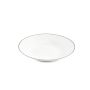 Deep plate 23xH4cm green rim Basic White