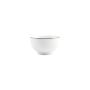 Bowl 14xH8cm green rim Basic White