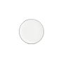 Plat bord 24cm coupe green rim Basic White