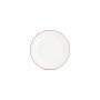 Plat bord 24cm burgundy rim Basic White