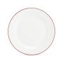 Plat bord 27cm burgundy rim Basic White