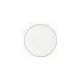 Plat bord 24cm coupe burgundy rim Basic White
