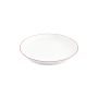 Bowl 27xH4cm coupe burgundy rim Basic White