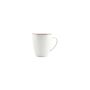 Mug 38cl burgundy rim Basic White