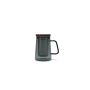 Mug 63cl with glass filter and lid grey Luma