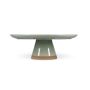 Cake stand 33,5xH12cm green Cameo