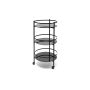 Serving trolley 48xH96cm 3 layers black Bar