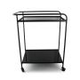 Serving trolley 66x40xH83,5cm 2 layers black Bar