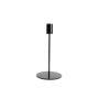 Candle holder 10xH20cm metal black Pillar