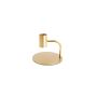 Candle holder 10xH8cm metal gold Pillar