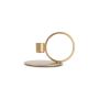 Candle holder 10xH9cm metal gold Pillar