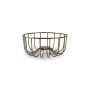 Wire basket 16xH7cm gold/black Octo