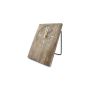 Table clock 16xH23,5cm travertine grey Zone