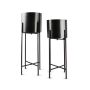 Sierpot op staander cilinder zwart Patio - set/2