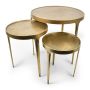 Side table 3 pieces gold Duro