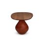 Side table 41x36xH40cm with wooden tabletop red clay Mio