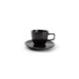 Tasse à moka 10cl et soucoupe noir Mielo