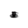 Cup 20cl and saucer black Mielo