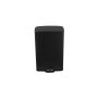 Pedal bin 50L/42x37xH63cm black Dust