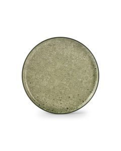 Plat bord 27cm groen Gravel