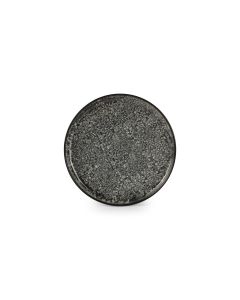 Plat bord 20cm zwart Gravel