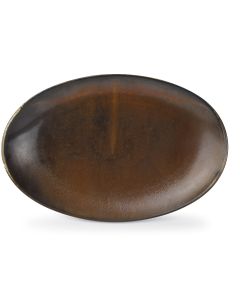 Serveerschaal 31x20,5xH4cm dark brown Escura