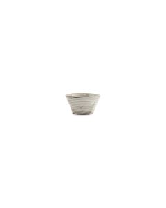 Bowl 10xH5cm conical grey Line