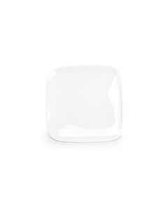 Plat bord 17x17cm wit Match