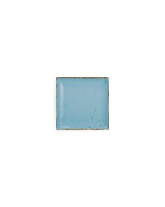 Plat bord 11x11cm blauw Collect