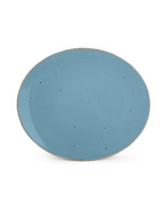 Plat bord 30,5x26cm blauw Collect