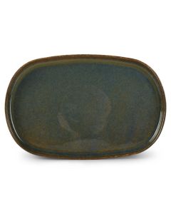 Plat bord 34x22xH2cm groen Pila