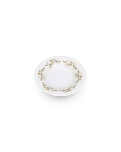 Diep bord 23,5/14xH4cm brown flower Retro