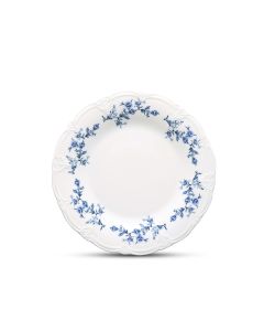 Plat bord 32cm blue flower Retro