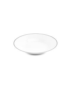 Diep bord 23xH4cm black rim Basic White