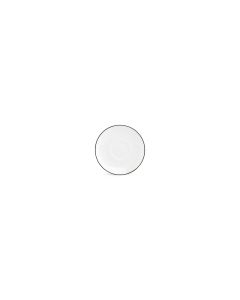 Schotel 14,5cm black rim Basic White