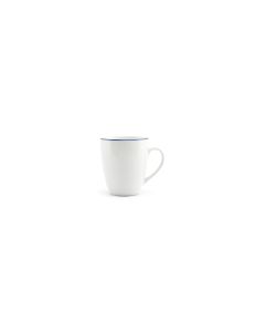 Beker 38cl blue rim Basic White
