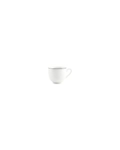 Mokkakop 10cl green rim Basic White