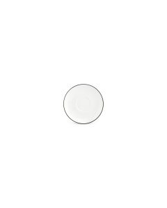 Schotel 14,5cm green rim Basic White