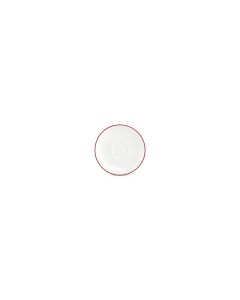 Mokkaschotel 12,5cm burgundy rim Basic White